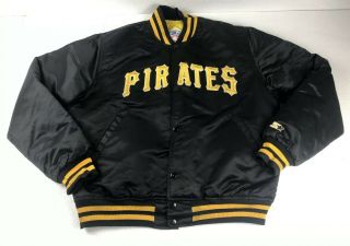 Starter Pittsburgh Pirates Throwback Satin Bomber Jacket Sz L Vintage 90’s Usa