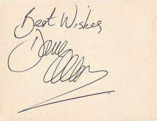 Dave Allen Signed Autograph - Irish Comedy Star