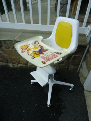Vintage Mcdonalds Restaurant Childrens High Chair With Tray