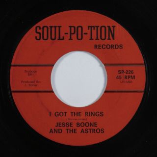 Crossover Soul Funk 45 Jesse Boone/the Astros I Got The Rings Soul - Po - Tion Hear