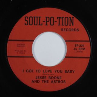 Crossover Soul Funk 45 JESSE BOONE/THE ASTROS I Got The Rings SOUL - PO - TION HEAR 2