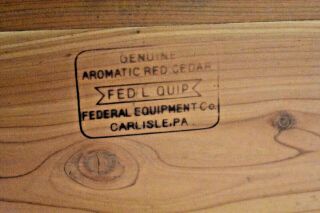 Vintage Federal Equipment Rustic Solid Red Cedar Trunk Chest Antique Furniture 3