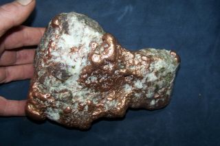 Large Keweenaw,  Michigan,  Native Copper Nugget With Matrix - 6.  4 Lbs,  6.  5 " X 3.  5 "