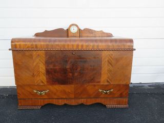 Art Deco Waterfall Cedar Chest Trunk With Drawer By Lane 9492a