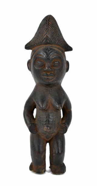 Punu Standing Female Figure Miniature Gabon African Art Was $90.  00