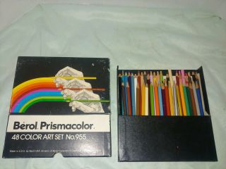 Berol Prismacolor Thick Lead Art Pencils Vintage Set Of 48 Colors No.  955