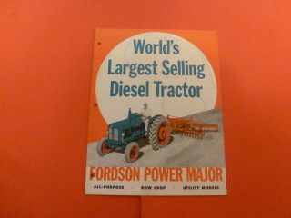 Vintage Fordson Power Major Diesel Worlds Largesr Seller Brochure 1959 Ad - 8077