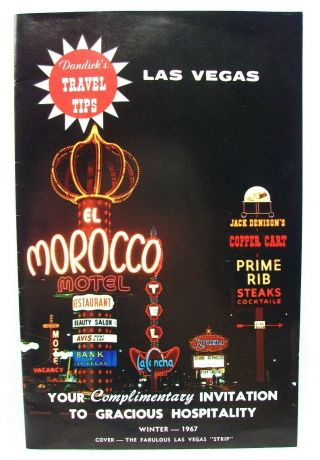 Vintage 1967 El Morocco Casino Hotel Las Vegas Nevada Travel Guide Htf