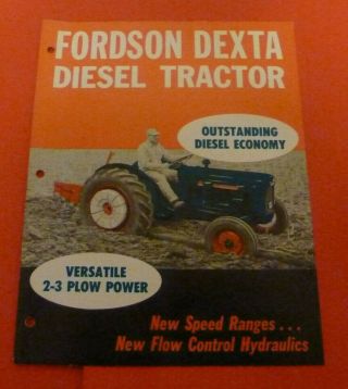 Vintage Fordson Dexta Diesel Tractor Brochure 1961 Ad - 8332