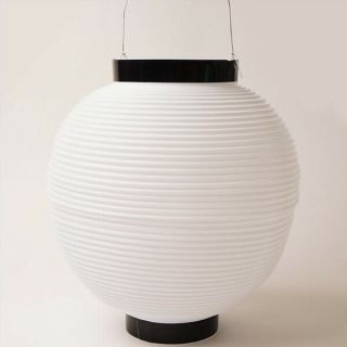 Japanese Polyester Chochin Matsuri Festival Lantern Japan White 24cm