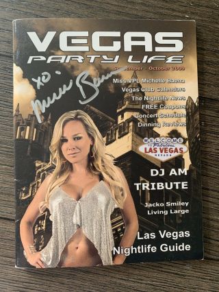 Michelle Baena Model Las Vegas Nightlife Guide Signed