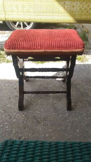 Antique Victorian Walnut Adjustable Stool Piano Taboret Chair – 1890