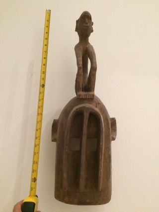 African Dogon Mask With Monkey On Top