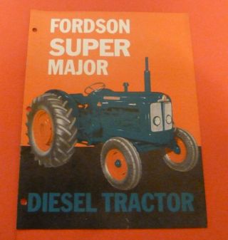 Vintage Fordson Major Diesel Tractor Brochure 1961 Ad - 8331