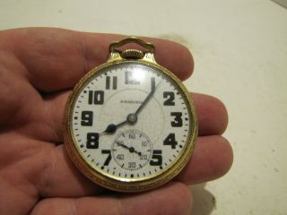 1938 Hamilton Model 2 Pocket Watch Grade 992e 16s 21j Open Fac 10k Gf Case
