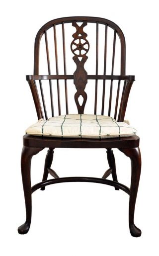 Vintage Baker Furniture Windsor Chair W/seat Cushion