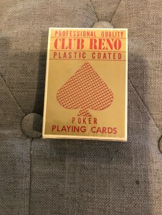 Vintage Club Reno Poker Playing Cards (arrco) Diamond Back 103,
