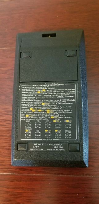 Vintage HP 45 Calculator with case,  power supply and manuel 3