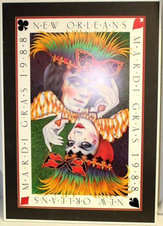 Vintage,  1988 Orleans Mardi Gras Poster By Andrea Mistretta
