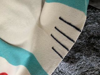 vintage HUDSON ' S BAY 100 Wool Blanket Striped 3 1/2 
