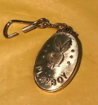 Playboy Bunny Brass Pendant Medallion Key Chain 2 "