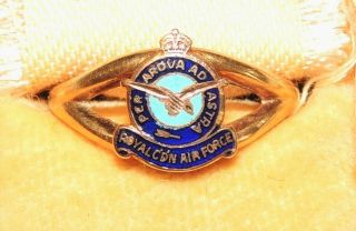 Solid Gold 10k Ww1 Ww2 Raf Rcaf Royal Canadian Air Force Ring In Makers Case
