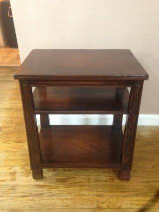 One Carved Antique Arts & Crafts Mission Oak Small Table
