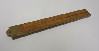 Stanley No 66 3/4 Vintage Folding Brass Ruler,  36 Inches Long Antique Stanley