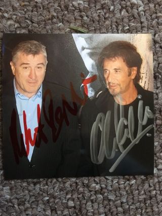 Robert De Niro & Al Pacino Hand Signed Photo Autographs