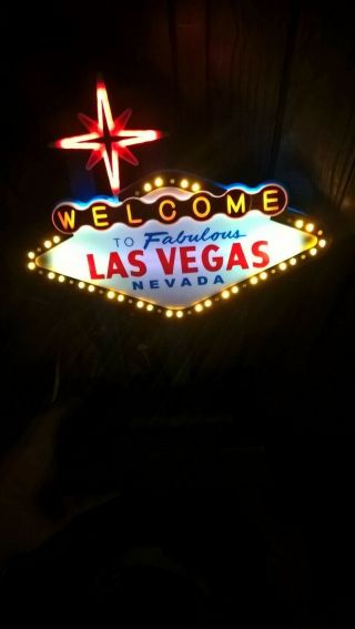 13 " Welcome To Fabulous Las Vegas Led Flashing Sign John Hansen