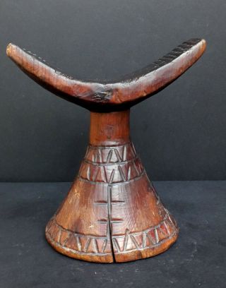 Ethiopian Tribal Headrest.  Wood Carving.  Arusi Ethiopia.  - Ethiopia