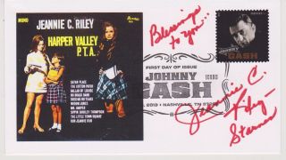 Signed Jeannie C.  Riley Fdc Autographed First Day Cover Harper Valley Pta