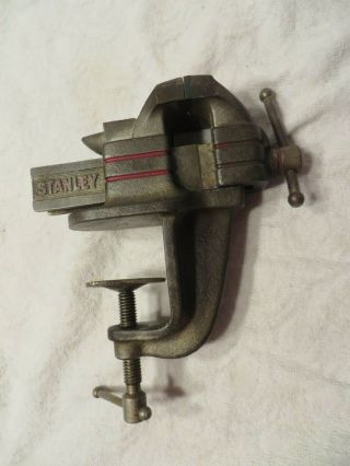 Vintage Stanley No.  763 Clamp - On Bench Vise