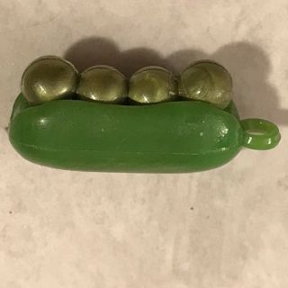 Rare Vintage Cracker Jack Surprise Toy Prize Premium Charm Green Pea Pod
