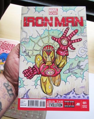 Iron Man 1 Comic Book Sketch Cover (Art) MARVEL VARIANT 2