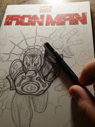 Iron Man 1 Comic Book Sketch Cover (Art) MARVEL VARIANT 3
