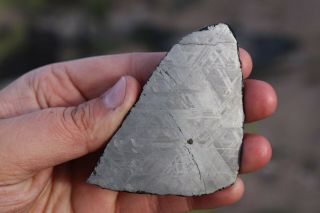 Muonionalusta Meteorite Etched Full Slice 110 Grams