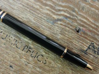 Vintage Laque Black IBM Gold Trim GT Twist Active WATERMAN LAUREAT Ballpoint Pen 3