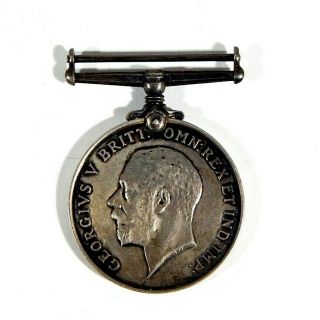 Antique Wwi 1918 George V British Silver Service Medal Name Inscribed