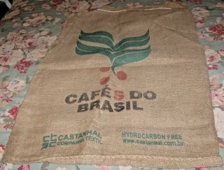 Burlap Coffee Sack 60 Kilos Product Of Brazil Atlantica Mountains Minas Gerais