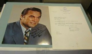 1983 Alabama Governor George Wallace Autograph Hand Signed 8x10 Photo,  Letter