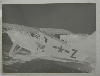 Vtg 1940 WW2 - Era PHOTO Film NEGATIVE Army AAF Aircraft STINSON L - 5 (?) 74 Z 9 2
