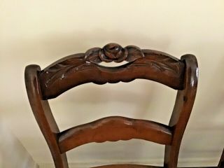Duncan Phyfe Rose Back Dining Side Chair Cane Seat 4 chairs 2
