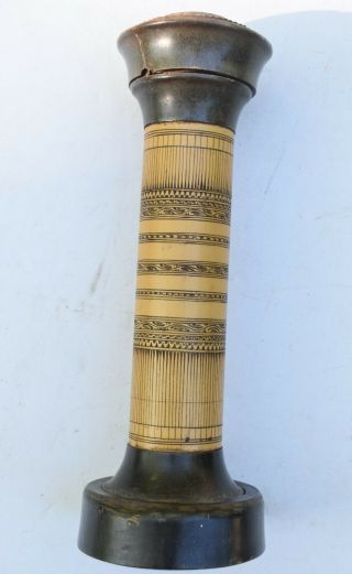 Orig $399 - Batak Shamans Horn Bamboo Ritual Box 1900s 10 " Prov