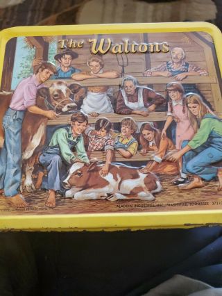 Very Rare 1973 " The Waltons " Metal Lunchbox With Good Thermos