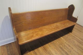 Antique Church Pew,  Farmhouse Entryway Bench Seating Gothic Detail Pick Up Only