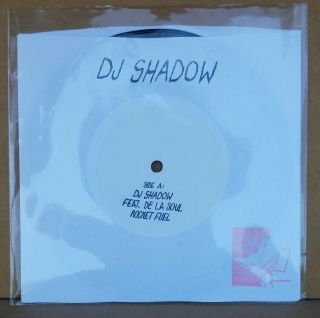 Dj Shadow Rocket Fuel Ft De La Soul 7 " Vinyl Record Rappcats /300 Autographed