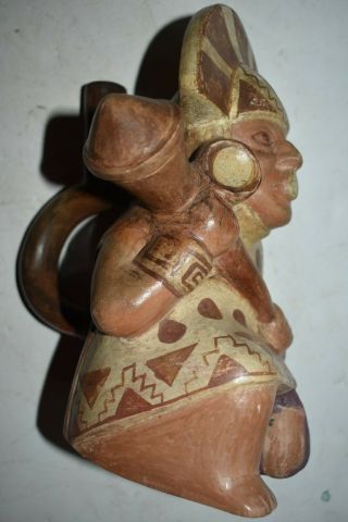Orig $1099 Wow Pre Columbian Moche Stirrup Figure 7in Prov