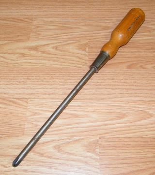 Vintage Stanley 14.  5 " No.  2704 Wood Handle Screwdriver Phillips Tool - U.  S.  A.