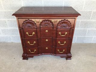Pennsylvania House Chippendale Goddard Style Cherry Block Front Chest